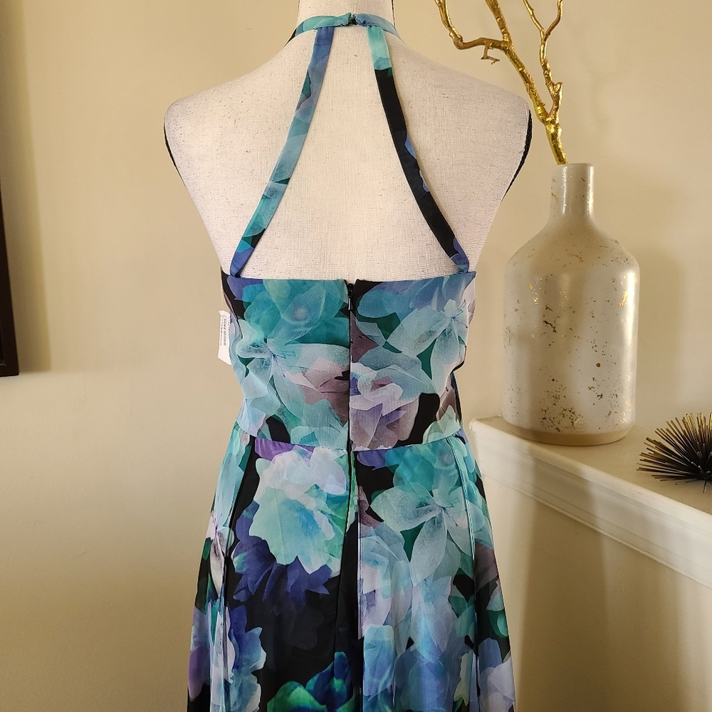 🔥 Aqua Tropical Layered Formal Dress - Picture 6 of 13
